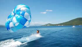 Parachuting  in Nha Trang Beach, Khanh Hoa, Vietnam